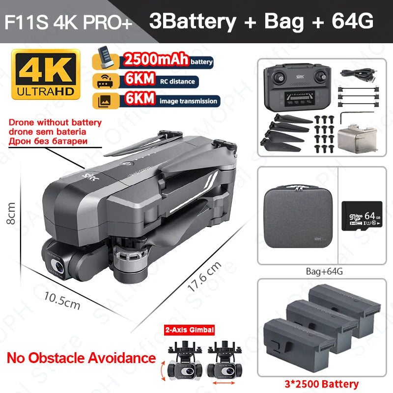 SJRC F11S 4K PRO+ F22 S3 PRO Professional Drone