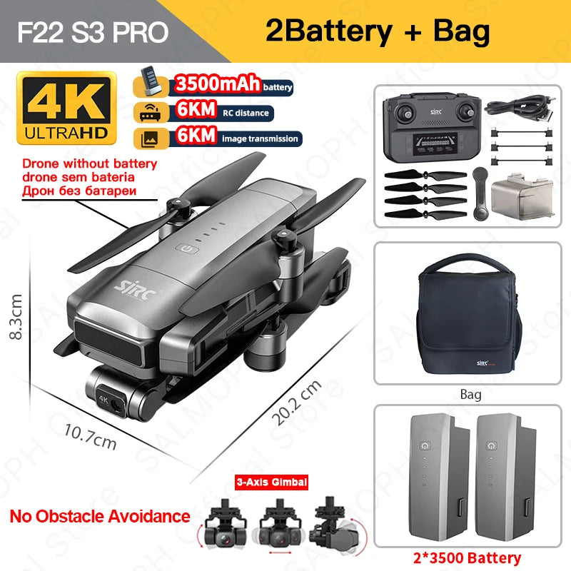 SJRC F11S 4K PRO+ F22 S3 PRO Professional Drone