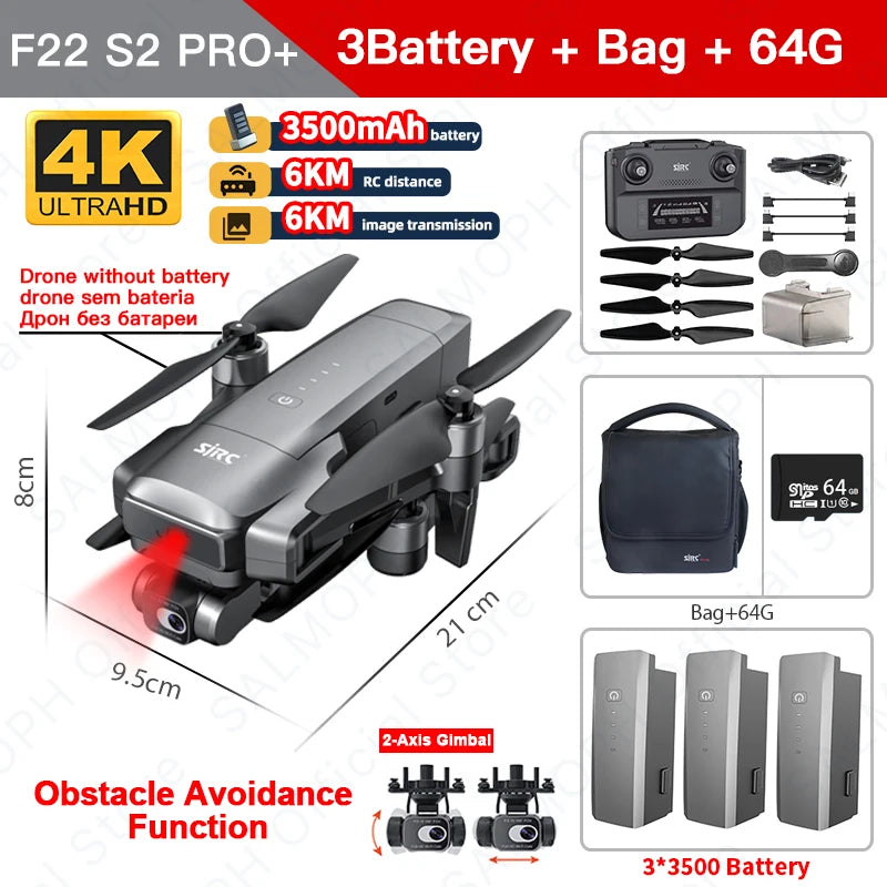 SJRC F11S 4K PRO+ F22 S3 PRO Professional Drone