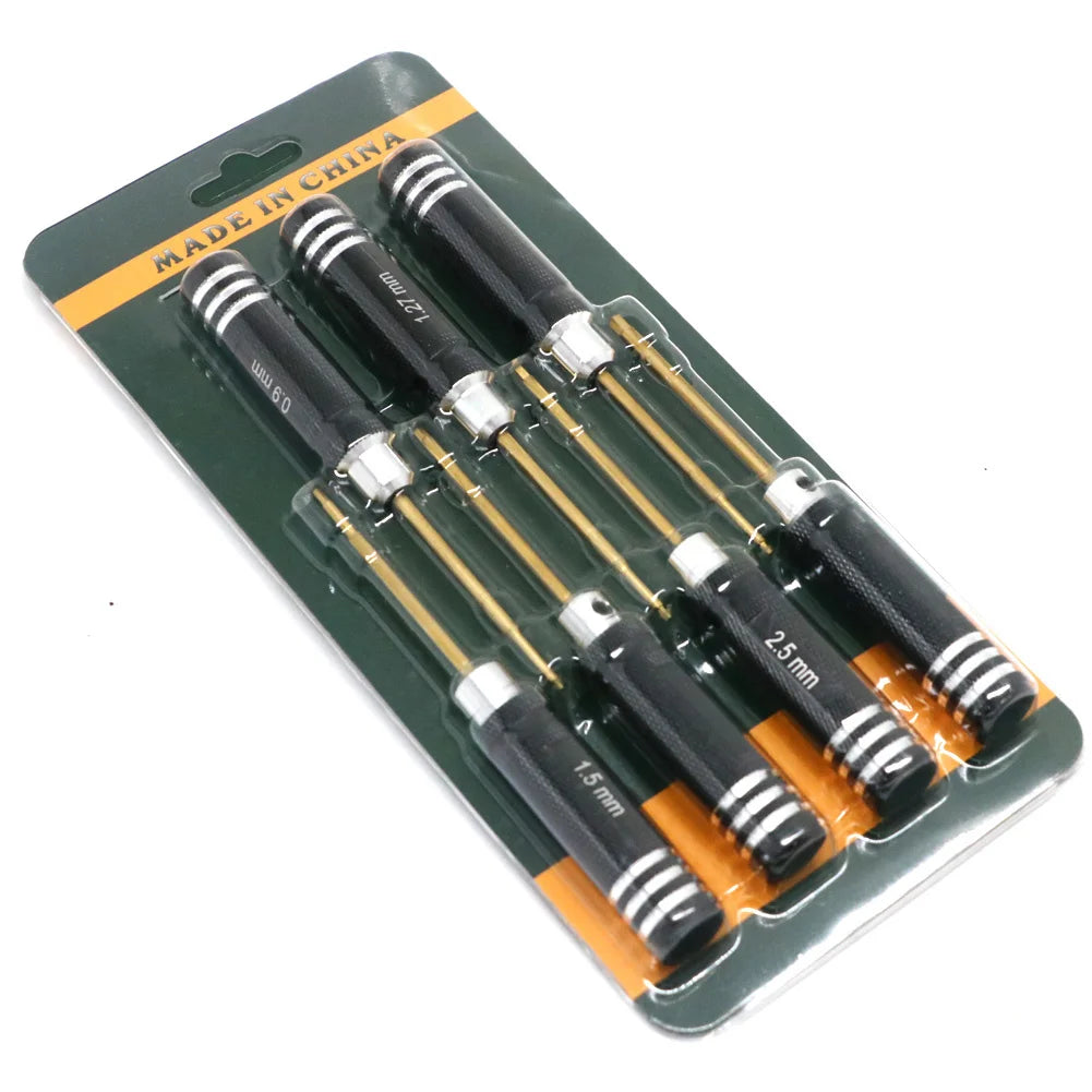 7pcs Titanium Plating Mini Precision Hex Screwdriver