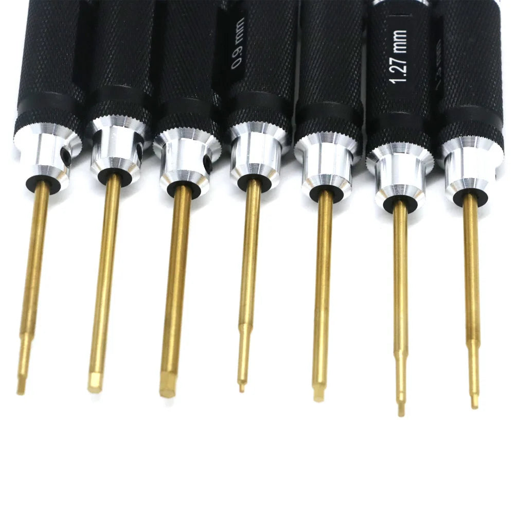 7pcs Titanium Plating Mini Precision Hex Screwdriver