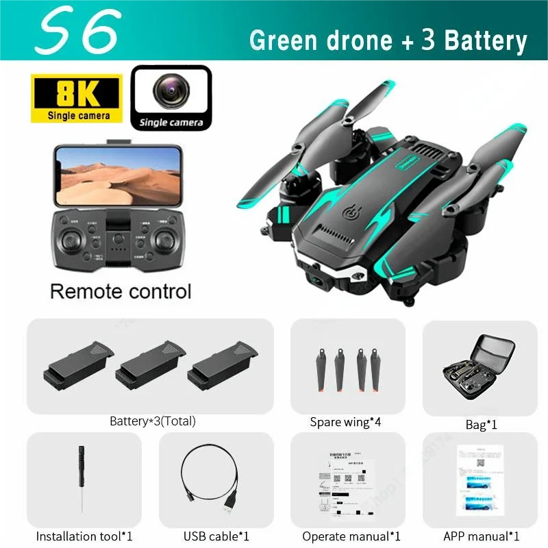 8K HD Dual S6 Intelligence Folding Drone