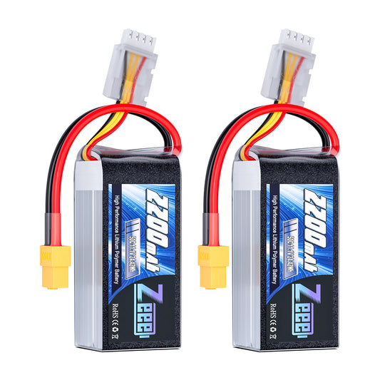 2pcs Zeee 3S 2200mAh Shorty Lipo Battery