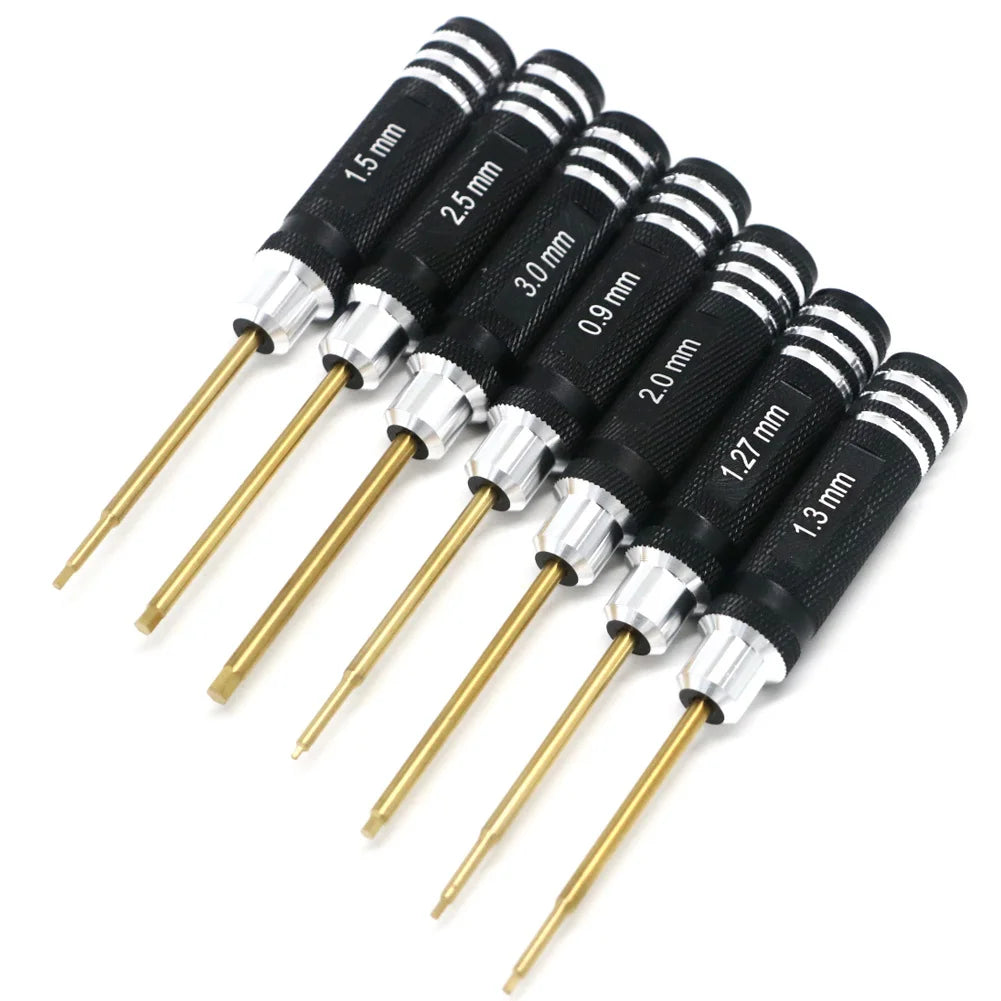 7pcs Titanium Plating Mini Precision Hex Screwdriver