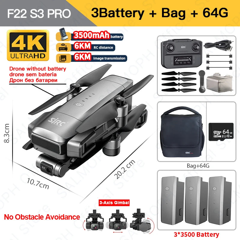 SJRC F11S 4K PRO+ F22 S3 PRO Professional Drone