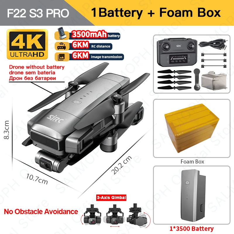 SJRC F11S 4K PRO+ F22 S3 PRO Professional Drone