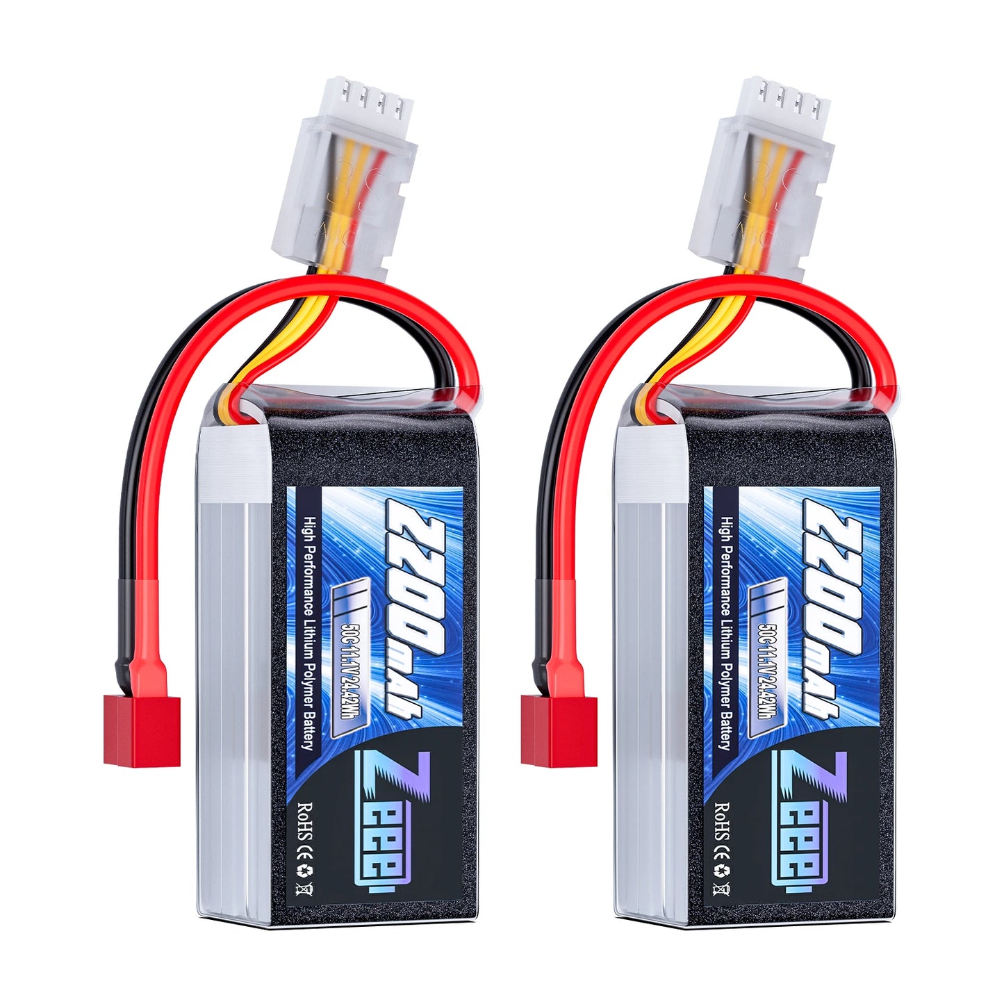 2pcs Zeee 3S 2200mAh Shorty Lipo Battery