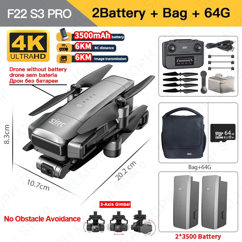 SJRC F11S 4K PRO+ F22 S3 PRO Professional Drone